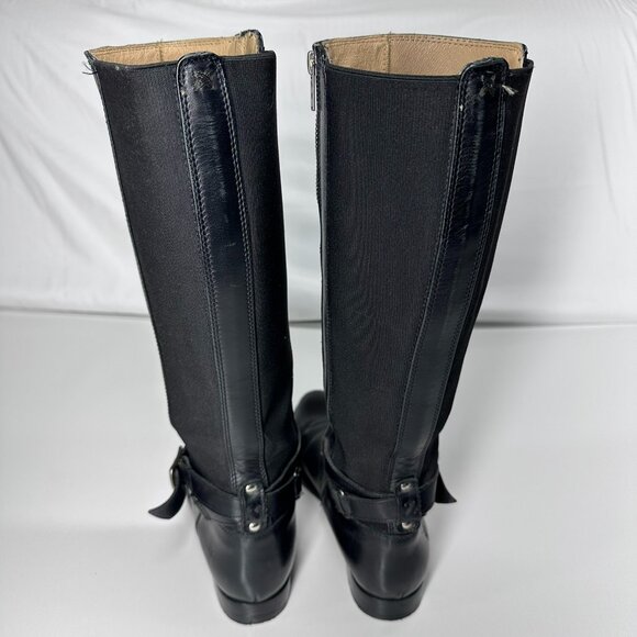 Frye Melissa Gore Inside Zip Tall Riding Boots Black Size 8.5B - Picture 7 of 10